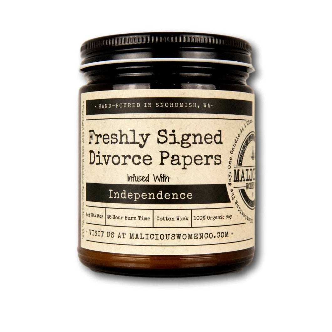 Freshly Signed Divorce Papers - Infused with Independence