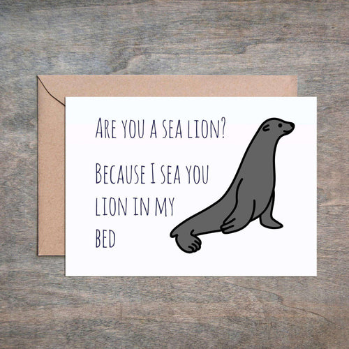 Sea Lion Funny Love Card