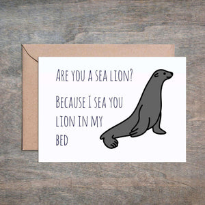 Sea Lion Funny Love Card
